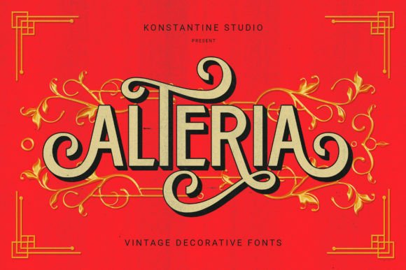 Alteria: A Vintage Display Typeface for Campaign Visuals