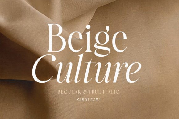 Beige Culture: The Premium Serif for Modern Web Design