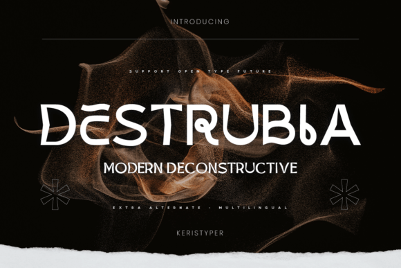 Destrubia: A Modern Display Font for Bold Brand Identity