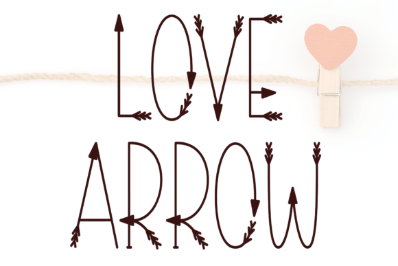 Love Arrow: The Perfect Handwritten Display Font for Your Crafts